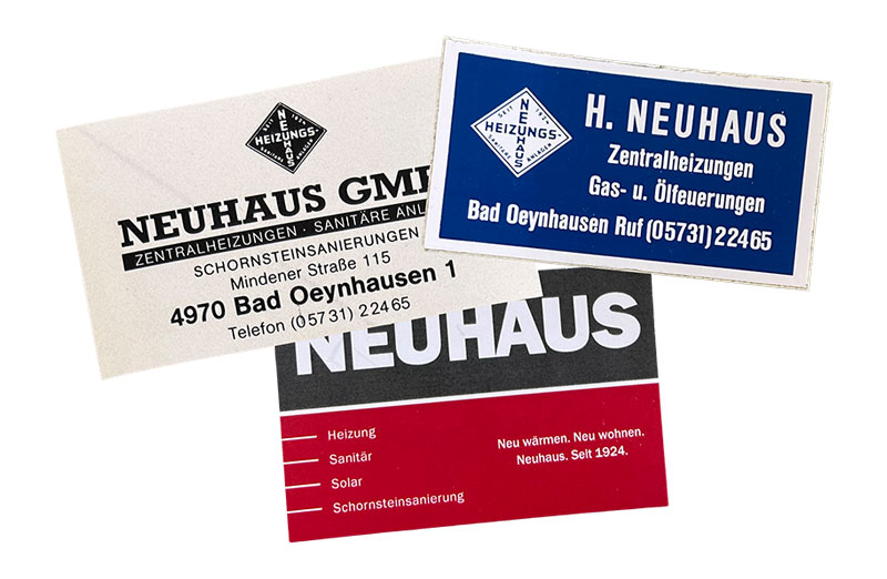 Visitenkarten von Neuhaus